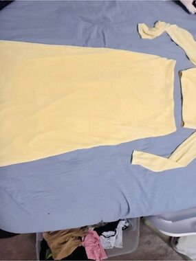 12th Tribe Pale Yellow Long Sleeve Maxi Dress Set